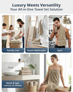 LANE LINEN Towel Set for Bathroom – 18-Pack 100% Cotton Towel, Zero Twist - Image 5