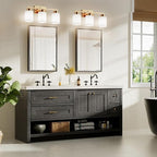PARTPHONER 3-Light Brushed Gold Bathroom Light Fixtures, Modern Vanity Light - Image 7