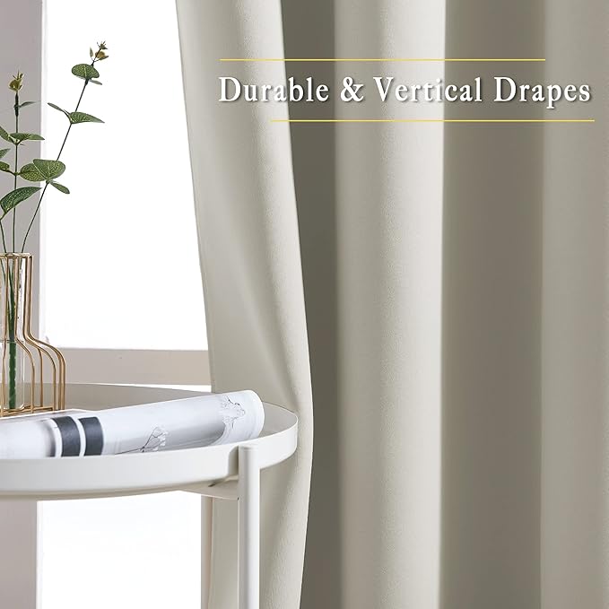 NICETOWN Blackout Kitchen Curtains 45 inch Length - Image 5