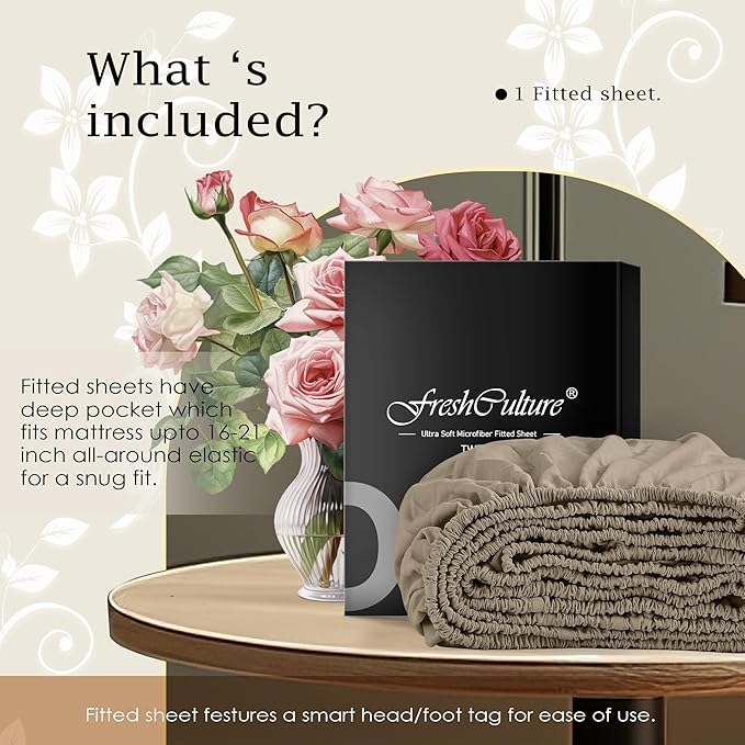 FreshCulture California King Fitted Sheet Only – Premium Hotel-Quality Fitted - Image 5