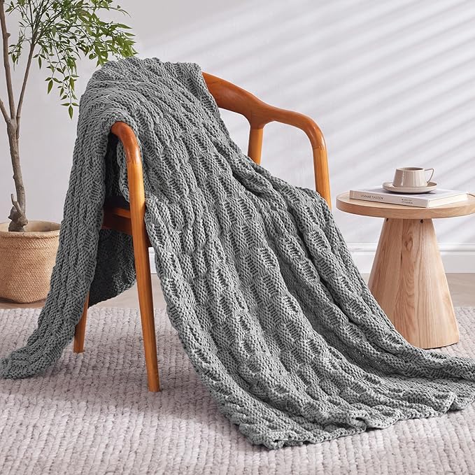 Knitted Weighted Blanket for Adult, No Beads Heavy Blanket 60” x 80'' 20lbs - Image 2