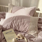 mixinni Purple White Gingham Duvet Cover Twin Size - Image 7