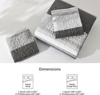 Litanika Oversized King Quilt Set Dark Grey, 128x120 Stripe Bedspread Coverlet - Image 6