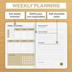 Undated Daily Planner | 90 Day Daily & Weekly Productivity Journal - Image 6