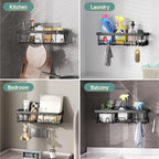 Veken Shower Caddy 6-Pack, Advanced Rustproof Design, No Drilling Adhesive - Image 9