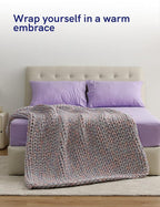 YnM Weighted Blanket, Handmade Chunky Knitted Design, Soft and Cozy, - Image 3