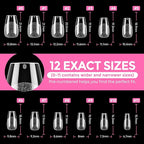 UNA GELLA Short Coffin Nail Tips: 216pcs Short Coffin Press on Nails Pre-shape - Image 8