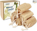 Natural Loofah Sponge Organic Loofa Set 6 Pack, Exfoliating Body Scrubber by Unknown