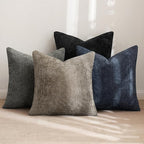 MIULEE Pack of 4 Couch Throw Pillow Covers 20x20 Inch Neutral Navy/Grey Soft - Image 4