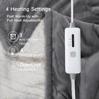 Electric Heated Blanket Throw 50"x60", Soft Flannel Sherpa Heating Throw - Image 4