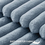 Pallene Faux Fur Plush Lumbar Throw Pillow Covers 12x20 Set of 2, Luxury Soft - Image 2