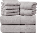 Ariv Towels Pack of 8, Premium Cotton Towel Set, Super Soft, Quick Dry by Ariv