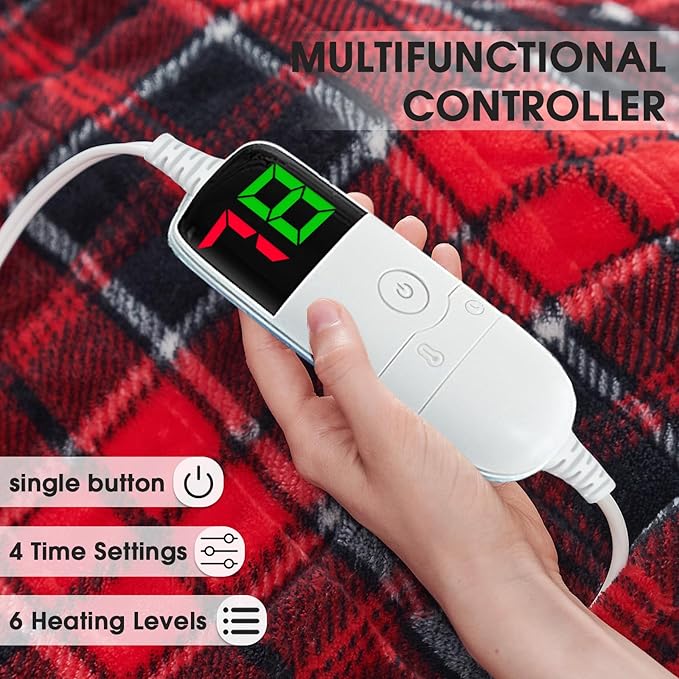 Electric Heated Blanket King Size, 90X100 Christmas Blanket - Image 3