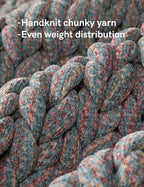 YnM Chenille Weighted Blanket, Handmade Chunky Knitted Design, Soft and Cozy - Image 2
