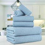 CASA COPENHAGEN Popcorn 6Pcs 100% Egyptian Cotton Large Designer Towels Gift - Image 2
