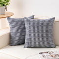 Aegero Pack of 2 Corduroy Decorative Throw Pillow Covers 16x16 Inch Soft by Unknown
