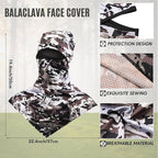 SATINIOR 3 Piece Balaclava Face Cover Sun Protection Neck Cover Summer - Image 3