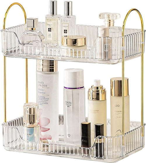 Akinbas 2 Tier Bathroom Organizer Countertop Makeup Perfume Tray Skincare by AKINBAS