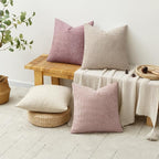 MIULEE Pack of 4 Valentines Couch Throw Pillow Covers 18x18 Inch Neutral Pink - Image 4