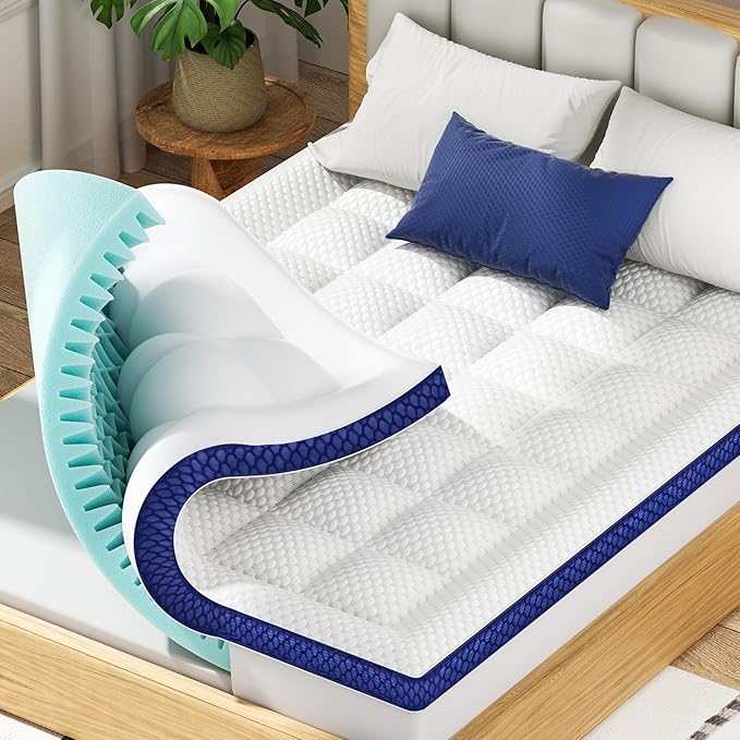 BEDELITE Full Mattress Topper Dual Layer 4 Inch Memory Foam Mattress Topper by BEDELITE