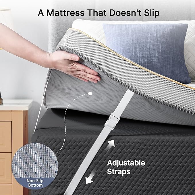 PERLECARE Firm Mattress Topper Twin XL, Mattress Pad - Image 6