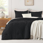 Andency Black California King Comforter Set, Boho Cal King Soft Warm Tufted by Andency