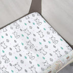 Pack and Play Sheets, 2 Pack Mini Crib Sheets, Stretchy Playard Fitted Sheet - Image 3