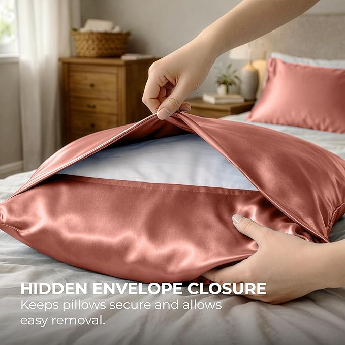 Pure Bedding Satin Pillowcase 2 Pack - Image 7