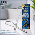 MasterMedi Tongue Scraper for Adults, 100% Stainless Steel Tongue Scrubber for - Image 4