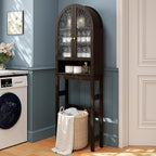 HMstone Over The Toilet Storage Cabinet, Arched Bathroom Organizer and Storage - Image 7