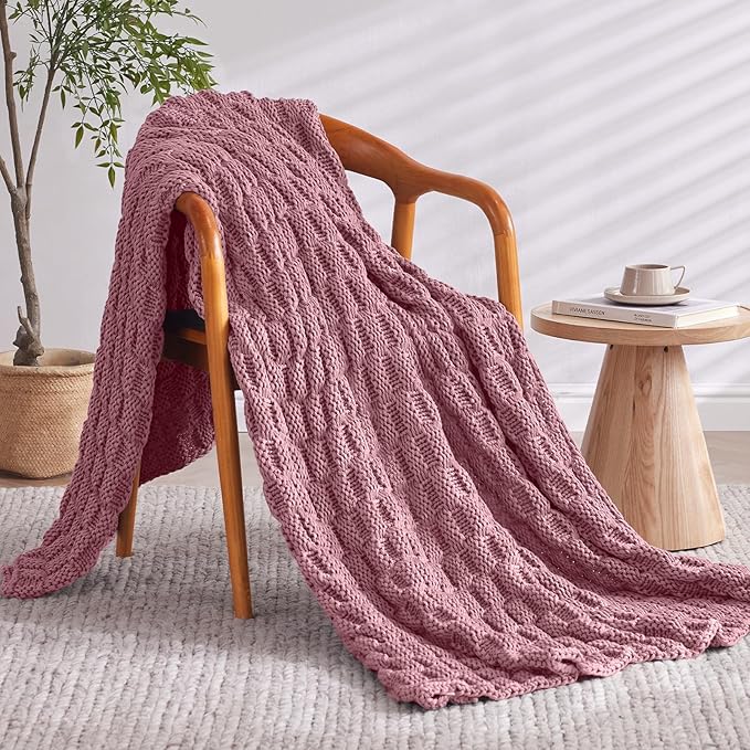 Knitted Weighted Blanket for Adult, No Beads Heavy Blanket 48” x 72'' 15lbs - Image 2
