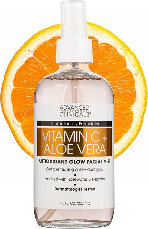 Advanced Clinicals Vitamin C Face Toner + Ferulic Acid & Rosewater, Antioxidant by AdvancedClinicals