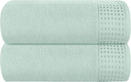 GLAMBURG 100% Cotton Oversized 2 Pack Bath Sheets 35x70, Ultra Soft Highly by GLAMBURG