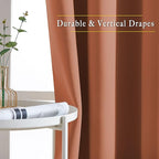 NICETOWN Blackout Burnt Orange Curtains 72 inches Long - Image 5