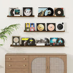 Fun Memories Picture Ledge Shelf, Solid Pine Wood Floating Shelves Set of 4 - Image 2