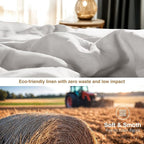 SONORO KATE 100% French Linen Duvet Cover Full Size, Soft Breathable - Image 9
