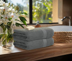 Avalon Towels Grey Bath Towels Set of 4 pcs, 100% Cotton Towel Absorbent and - Image 3