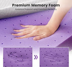 SINWEEK 3 Inch Gel Memory Foam Mattress Topper Twin XL Size - Image 5