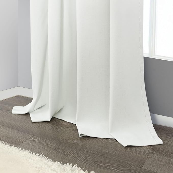 Pitalk Bedroom Blackout Curtains 63 Inches Long 2 Panel Thermal Curtain - Image 8