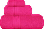 BOUTIQUO Ultra Soft 3 Pack Cotton Towel Set, Contains a Bath Towels 28x55 inch by BOUTIQUO