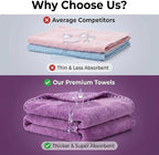 Microfiber Hair Towel 4 Pack, Hair Towel Wrap Quick Dry Hair Hat Anti-frizz - Image 6