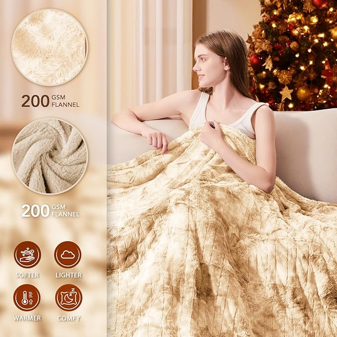 Homemate Electric Heated Blanket Twin Size - Image 2