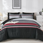 WONGS BEDDING 7 Pieces Comforter Set Queen Size - Image 2