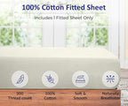Royale Linens 300 Thread Count 100% Long Staple Combed Cotton Fitted Sheet - Image 4