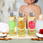 Bath and Body Oil with Sweet Almond Jojoba, Shea Butter, Rose Water, Coconut - Image 3