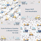 lasoftan Kids Sheet Set Full Size, Boys Full Sheet Set - Image 3