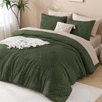 Andency Olive Green California King Comforter Set, 3 Pieces Boho Men Bedding - Image 6