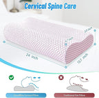 CloudBliss Memory Foam Pillow, Ergonomic Neck Contour Cervical Pillow - Image 3
