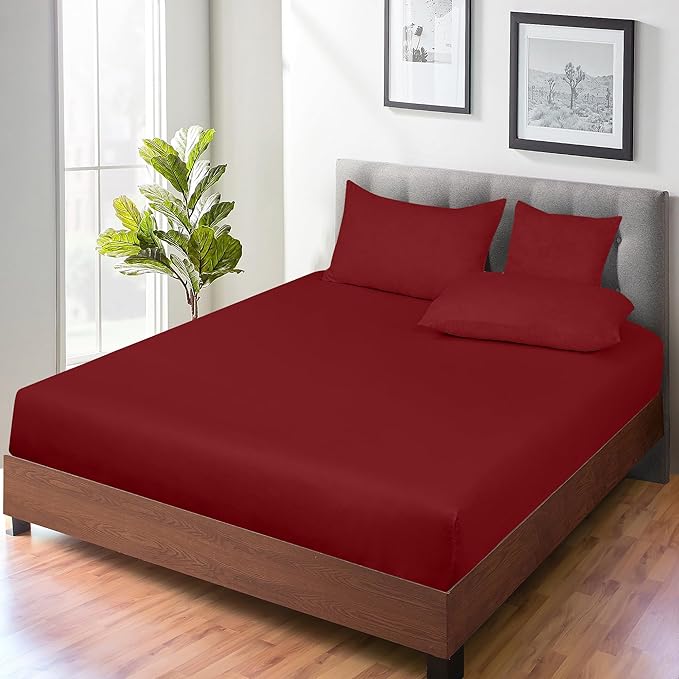 ROYALE LINENS 300 Thread Count 100% Long Staple Combed Cotton Fitted Sheet Full - Image 6