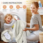 HOMLYNS LuxeHeat Heated Blanket Electric Blanket Queen Size, Soft Flannel - Image 9